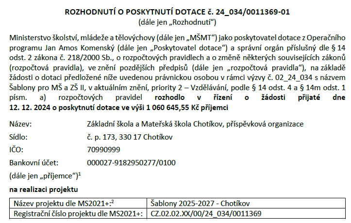 rozhodnutí opjak