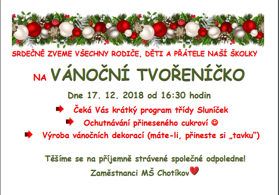 vánoční tvořeníčko 2018